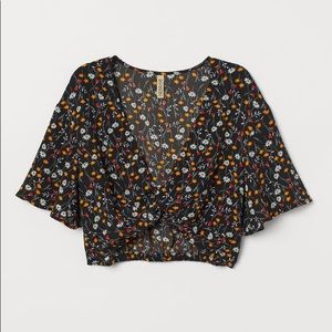 HM Floral Twist Front Blouse